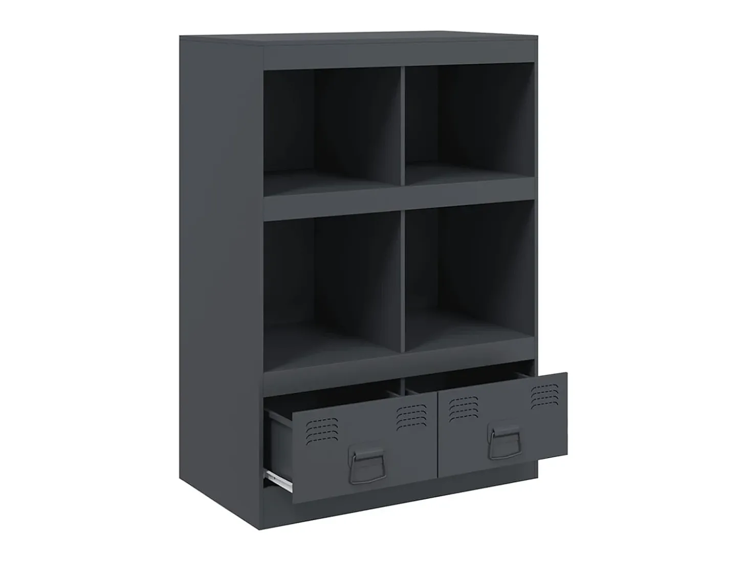 Aparador cómoda armario mueble organizador cocina salón salón alto 67 x 39 x 95 cm acero antracita 02_0032203