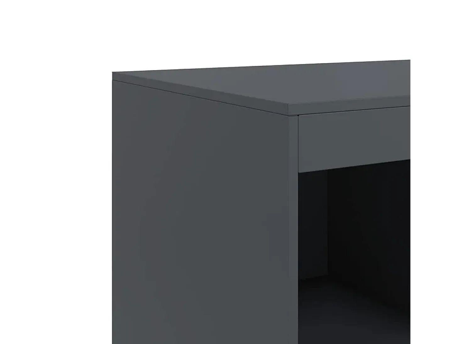 Aparador cómoda armario mueble organizador cocina salón salón alto 67 x 39 x 95 cm acero antracita 02_0032203