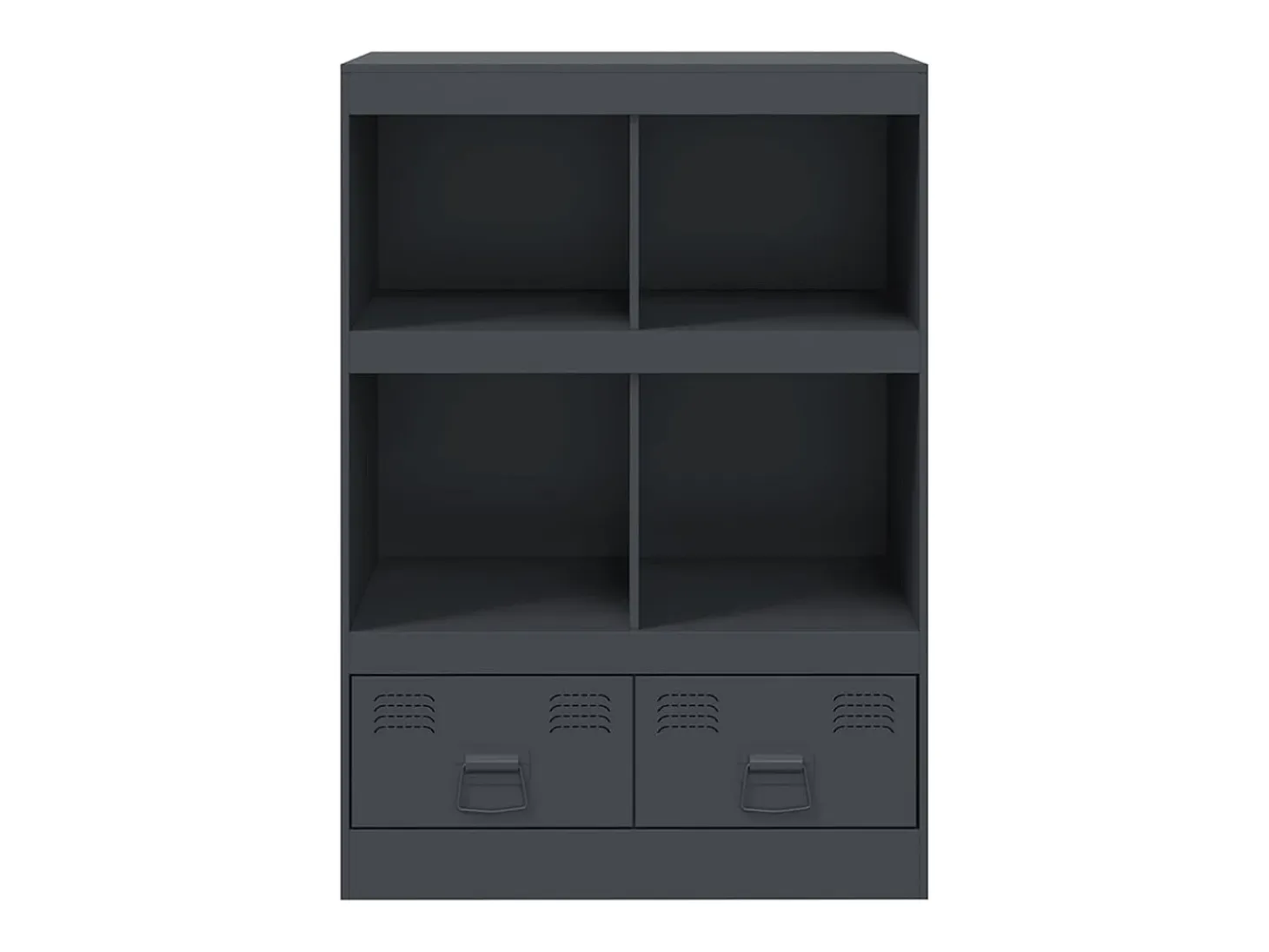 Aparador cómoda armario mueble organizador cocina salón salón alto 67 x 39 x 95 cm acero antracita 02_0032203