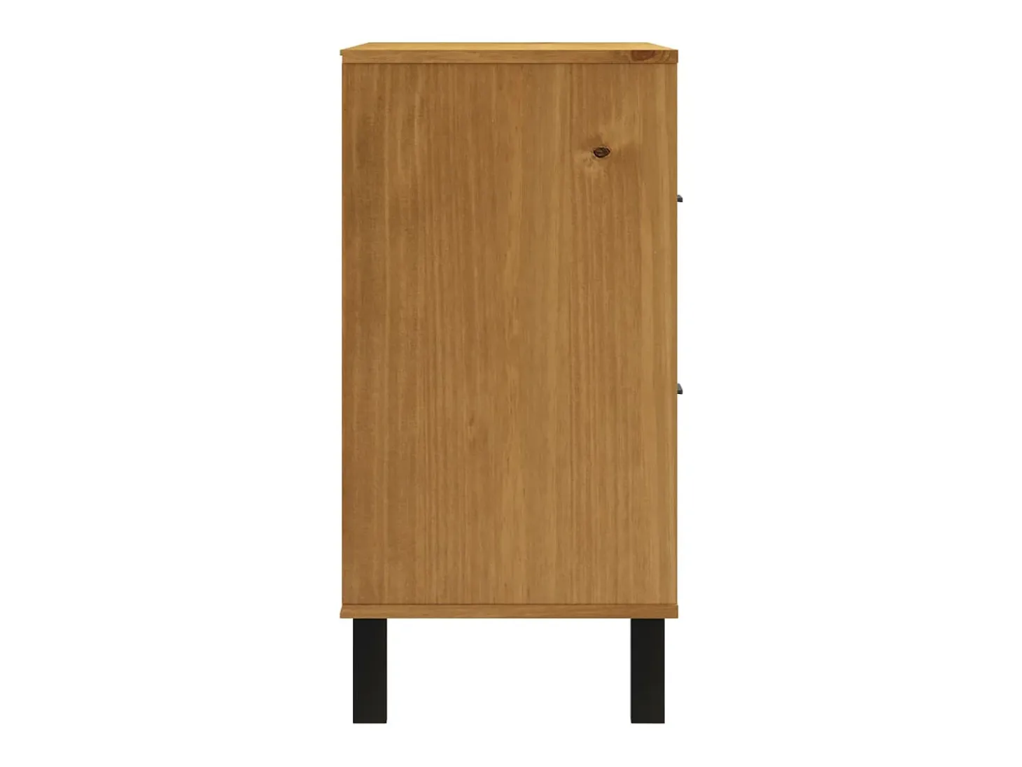 Aparador cómoda armario mueble organizador cocina salón salón con puerta de cristal 80 x 40 x 80 cm madera maciza de pino marrón 02_0030104