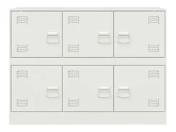 Aparador cómoda cómoda armario mueble organizador cocina salón salón 99 x 39 x 73 cm acero blanco 02_0030543