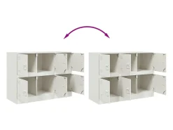 Aparador cómoda cómoda armario mueble organizador cocina salón salón 99 x 39 x 73 cm acero blanco 02_0030543
