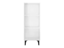 Aparador cómoda cómoda armario mueble organizador cocina salón brillante 34,5 x 32,5 x 90 cm madera contrachapada blanco 02_0030582
