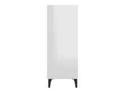 Aparador cómoda cómoda armario mueble organizador cocina salón brillante 34,5 x 32,5 x 90 cm madera contrachapada blanco 02_0030582