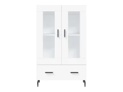 Aparador cómoda cómoda armario mueble organizador cocina salón salón alto 69,5 x 31 x 115 cm madera contrachapada blanco 02_0032492