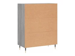 Aparador cómoda cómoda armario mueble organizador cocina salón salón Sonoma 69,5 x 34 x 90 cm madera contrachapada gris 02_0036478