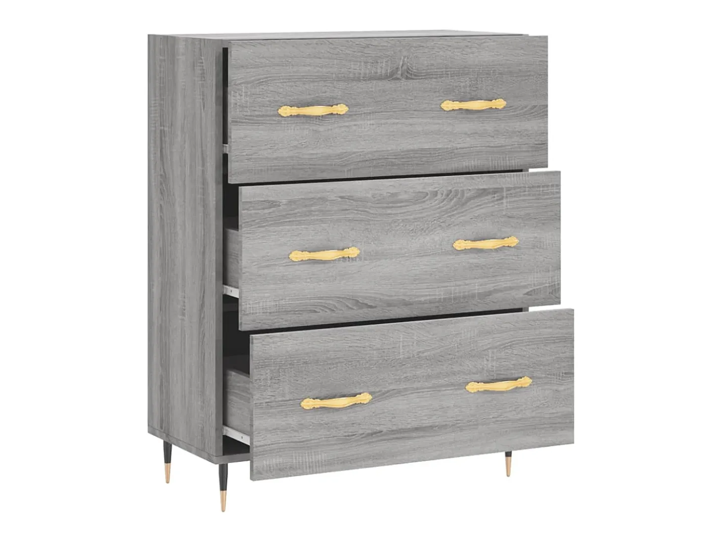 Aparador cómoda cómoda armario mueble organizador cocina salón salón Sonoma 69,5 x 34 x 90 cm madera contrachapada gris 02_0036478