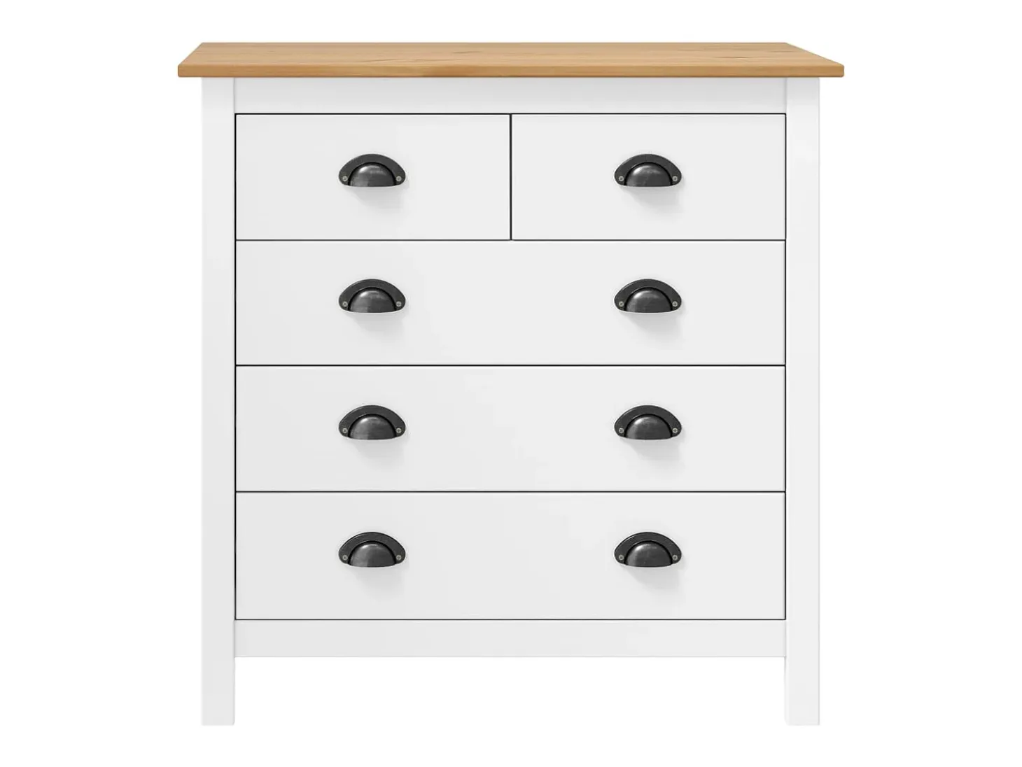 Aparador Cómoda Cómoda Armario Unidad de Almacenamiento Organizador Cocina Salón Hill 79 x 40 x 80 cm Madera Maciza de Pino Blanco 02_0035670