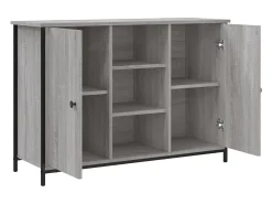 Aparador cómoda cómoda armario unidad de almacenamiento organizador cocina salón salonsonoma 100 x 35 x 70 cm madera contrachapada gris 02_0036247