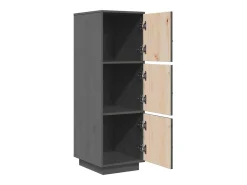 Aparador cómoda cómoda armario mueble organizador cocina salón salón alto 34 x 40 x 108,5 cm madera maciza de pino gris 02_0034224
