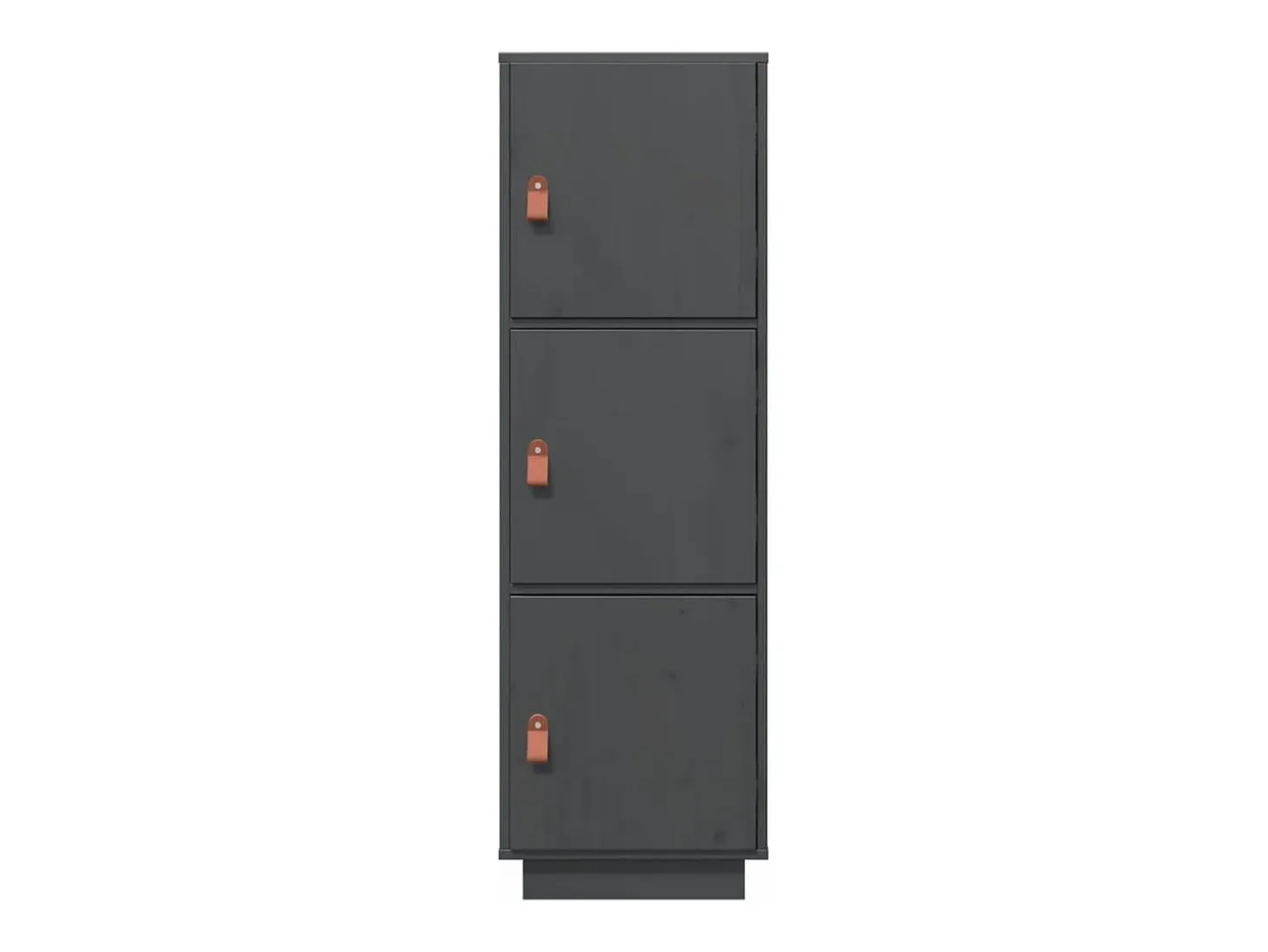 Aparador cómoda cómoda armario mueble organizador cocina salón salón alto 34 x 40 x 108,5 cm madera maciza de pino gris 02_0034224