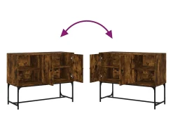 Aparador cómoda cómoda armario mueble organizador cocina salón salón 100 x 40 x 79,5 cm madera contrachapada marrón 02_0030842