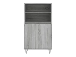 Aparador cómoda cómoda armario mueble organizador cocina salón salón alto Sonoma 60 x 36 x 110 cm madera contrachapada gris 02_0035382