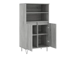 Aparador cómoda cómoda armario mueble organizador cocina salón salón alto Sonoma 60 x 36 x 110 cm madera contrachapada gris 02_0035382
