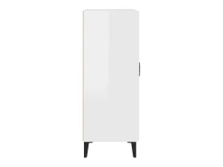 Aparador cómoda cómoda armario mueble organizador cocina salón brillante 69,5 x 34 x 90 cm madera contrachapada blanco 02_0030734