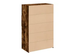 Aparador cómoda cómoda armario mueble organizador cocina salón salón alto 80 x 42,5 x 124 cm madera contrachapada marrón 02_0033561