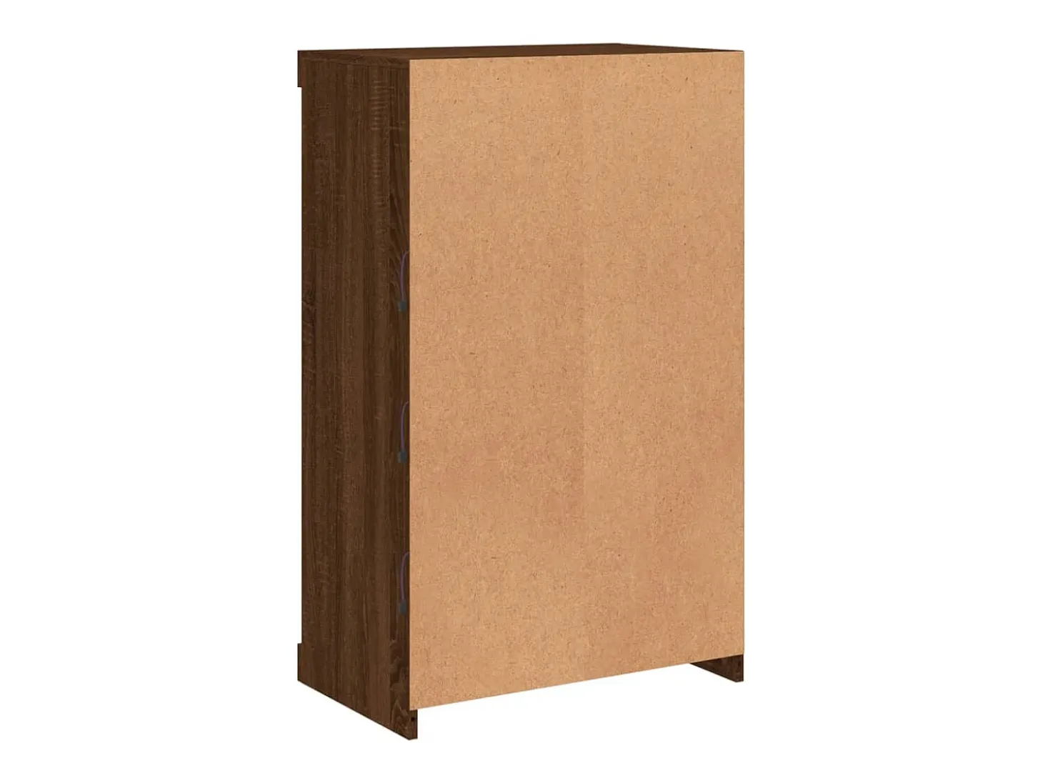 Aparador cómoda cómoda armario mueble organizador cocina salón salón con luces LED 60,5 x 37 x 100 cm marrón 02_0029925