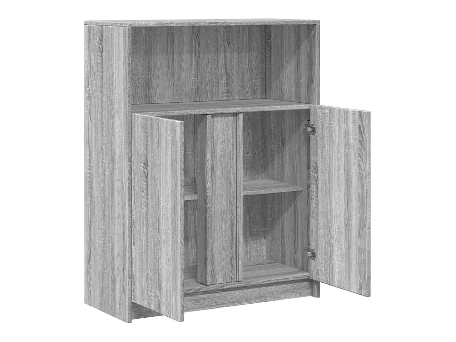 Aparador cómoda cómoda armario mueble organizador cocina salón salón con LED Sonoma 77 x 34 x 100 cm madera contrachapada gris 02_0029823
