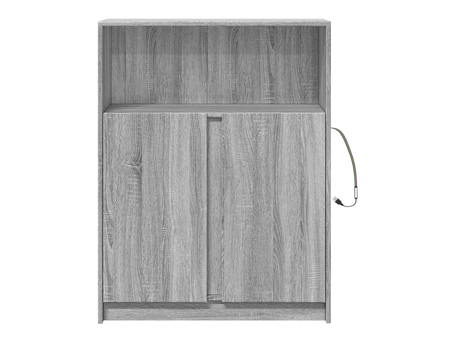 Aparador cómoda cómoda armario mueble organizador cocina salón salón con LED Sonoma 77 x 34 x 100 cm madera contrachapada gris 02_0029823