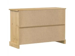Aparador cómoda cómoda armario mueble organizador cocina salón Corona 115 x 40 x 76 cm madera maciza de pino 02_0031744