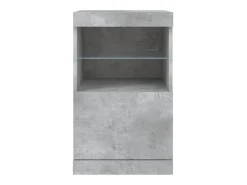 Aparador cómoda cómoda armario mueble organizador cocina salón salón con luces LED 41 x 37 x 67 cm gris 02_0029999