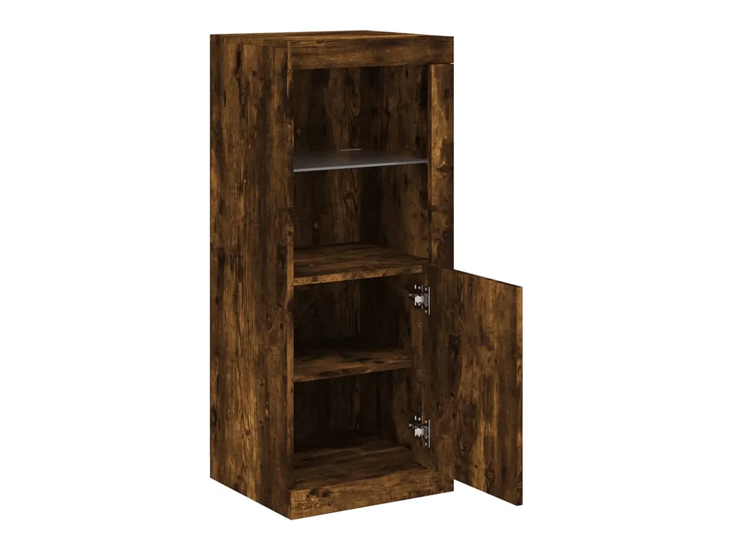 Aparador cómoda cómoda armario mueble organizador cocina salón salón con luces LED 41 x 37 x 100 cm marrón 02_0029883