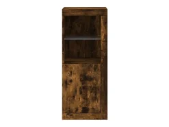Aparador cómoda cómoda armario mueble organizador cocina salón salón con luces LED 41 x 37 x 100 cm marrón 02_0029883