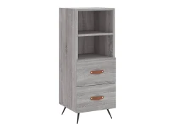 Aparador cómoda cómoda armario mueble organizador cocina salón salón alto Sonoma 34,5 x 34 x 180 cm madera contrachapada gris 02_0035209