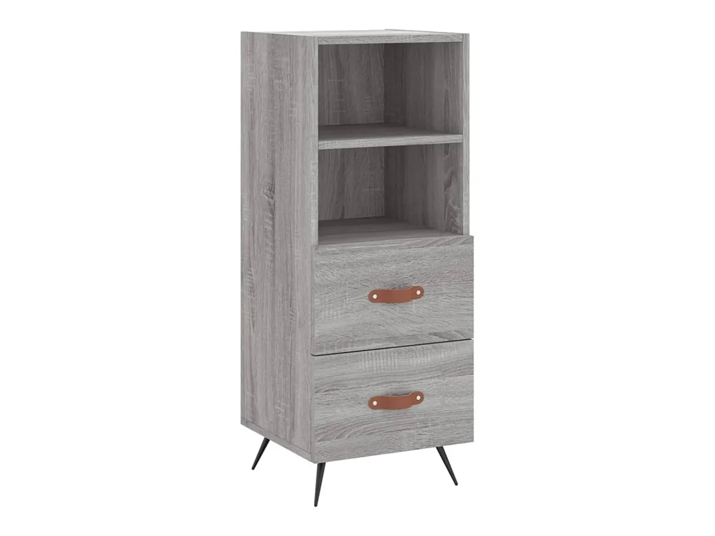 Aparador cómoda cómoda armario mueble organizador cocina salón salón alto Sonoma 34,5 x 34 x 180 cm madera contrachapada gris 02_0035209