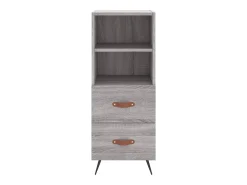 Aparador cómoda cómoda armario mueble organizador cocina salón salón alto Sonoma 34,5 x 34 x 180 cm madera contrachapada gris 02_0035209