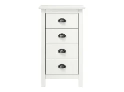Aparador cómoda cómoda armario mueble organizador cocina salón salón Hill 46 x 35 x 80 cm madera maciza de pino blanco 02_0035668