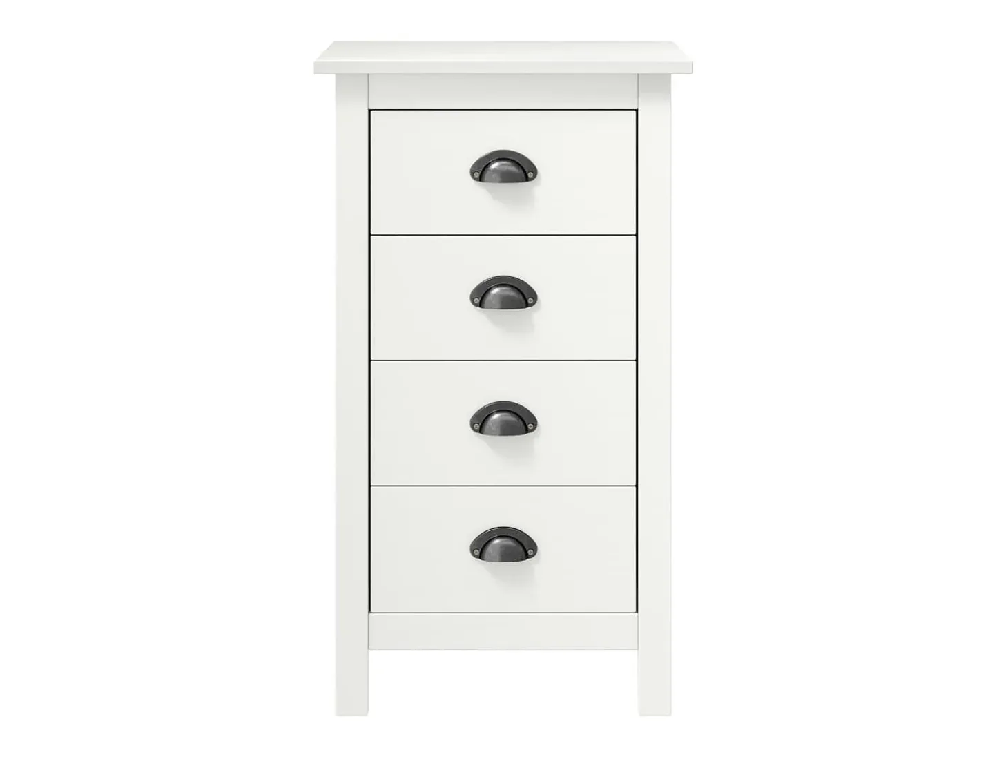 Aparador cómoda cómoda armario mueble organizador cocina salón salón Hill 46 x 35 x 80 cm madera maciza de pino blanco 02_0035668