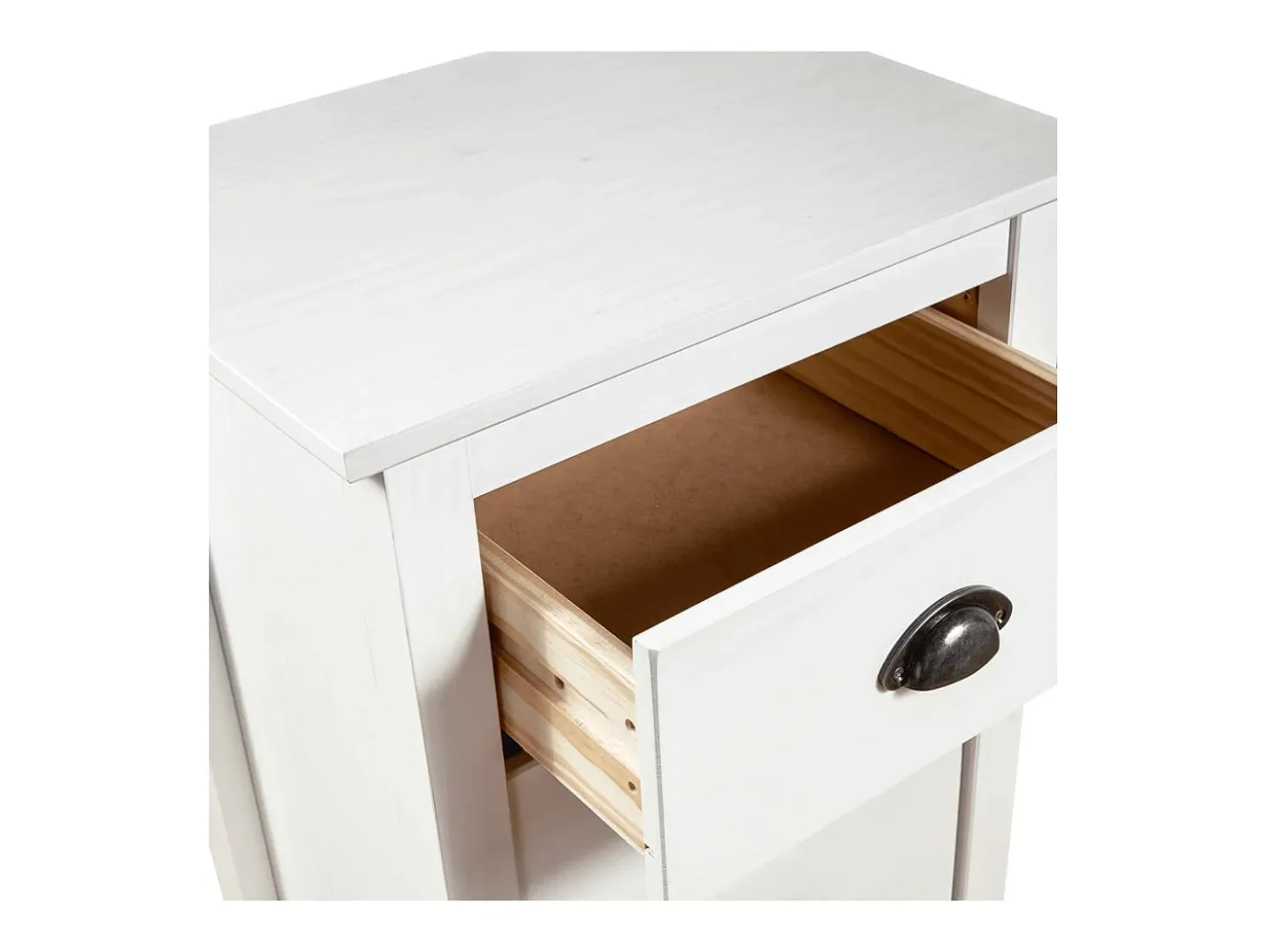 Aparador cómoda cómoda armario mueble organizador cocina salón salón Hill 46 x 35 x 80 cm madera maciza de pino blanco 02_0035668