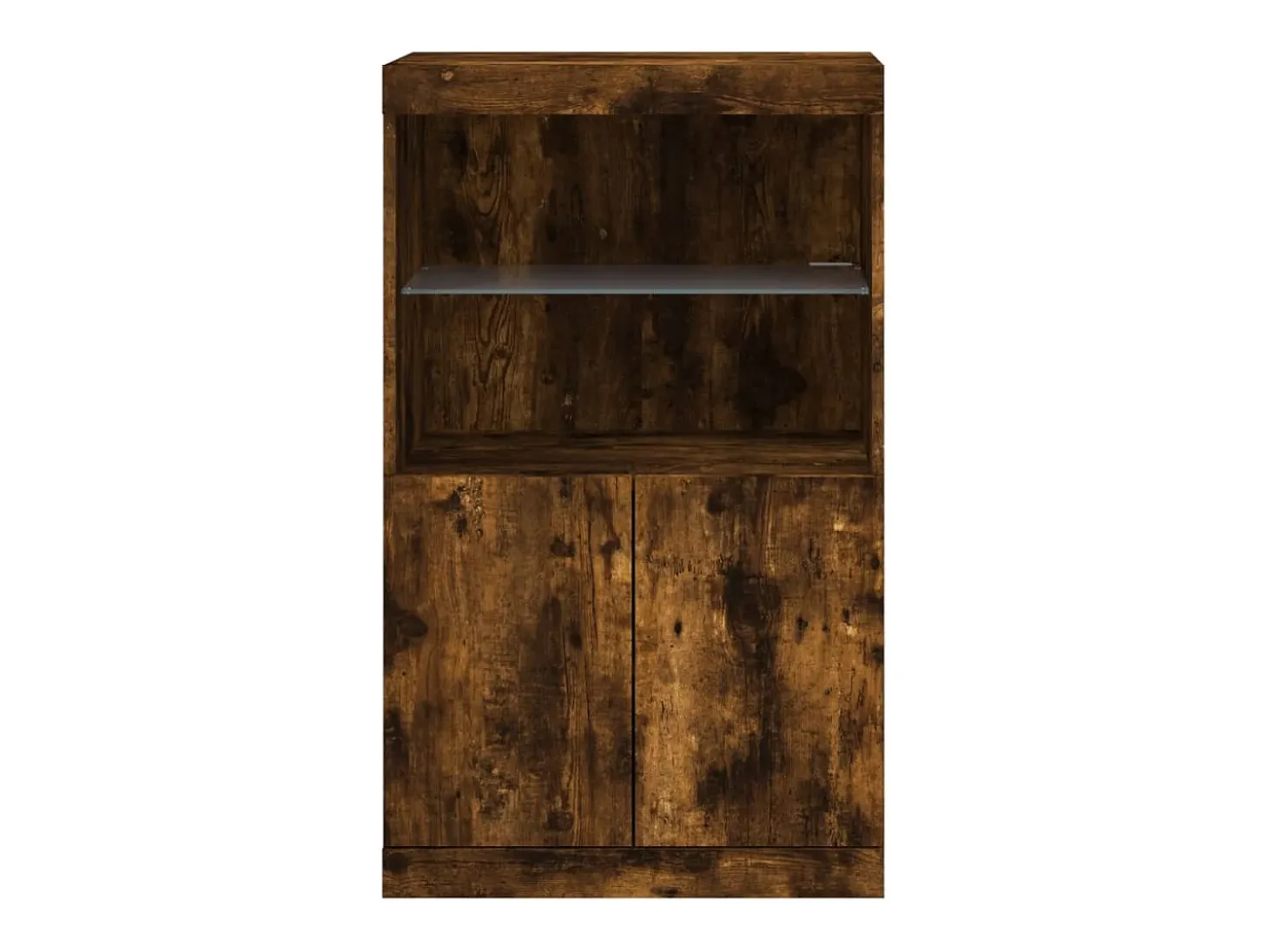 Aparador cómoda cómoda armario mueble organizador cocina salón salón con luces LED 60,5 x 37 x 100 cm marrón 02_0029888