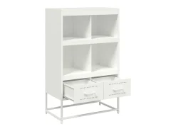 Aparador cómoda cómoda armario mueble organizador cocina salón salón alto 68 x 39 x 111,5 cm acero blanco 02_0032487
