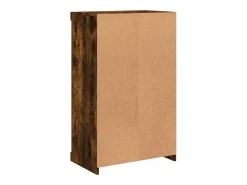 Aparador Cómoda Cómoda Armario Unidad de Almacenamiento Organizador Cocina Salón Salón con Luces LED 60,5 x 37 x 100 cm Marrón 02_0029887