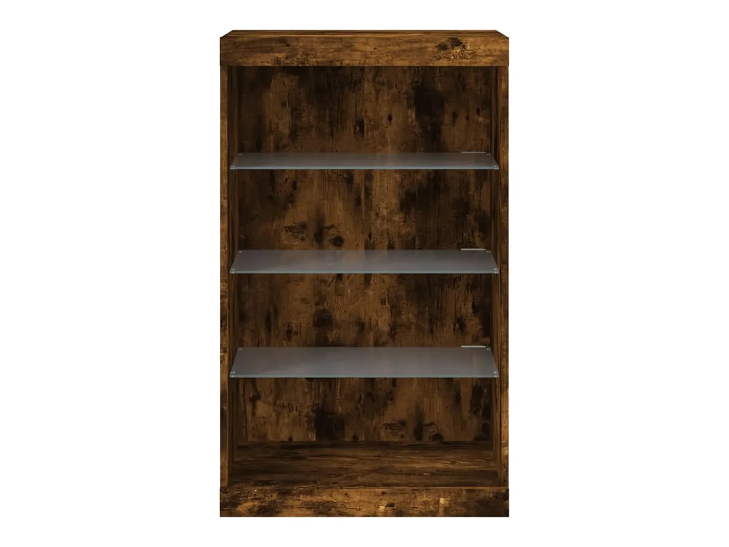 Aparador Cómoda Cómoda Armario Unidad de Almacenamiento Organizador Cocina Salón Salón con Luces LED 60,5 x 37 x 100 cm Marrón 02_0029887