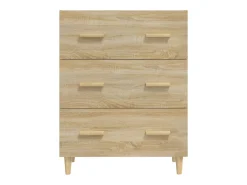 Aparador cómoda cómoda armario mueble organizador cocina salón salón Sonoma 70 x 34 x 90 cm madera contrachapada marrón 02_0031698