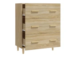Aparador cómoda cómoda armario mueble organizador cocina salón salón Sonoma 70 x 34 x 90 cm madera contrachapada marrón 02_0031698
