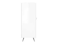 Aparador cómoda cómoda armario mueble organizador cocina salón brillante 69,5 x 34 x 90 cm madera contrachapada blanco 02_0030745