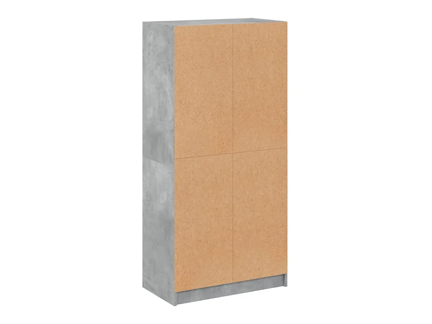 Aparador cómoda cómoda armario mueble organizador cocina salón salón alto con puertas 68 x 37 x 142 cm madera contrachapada gris 02_0032241