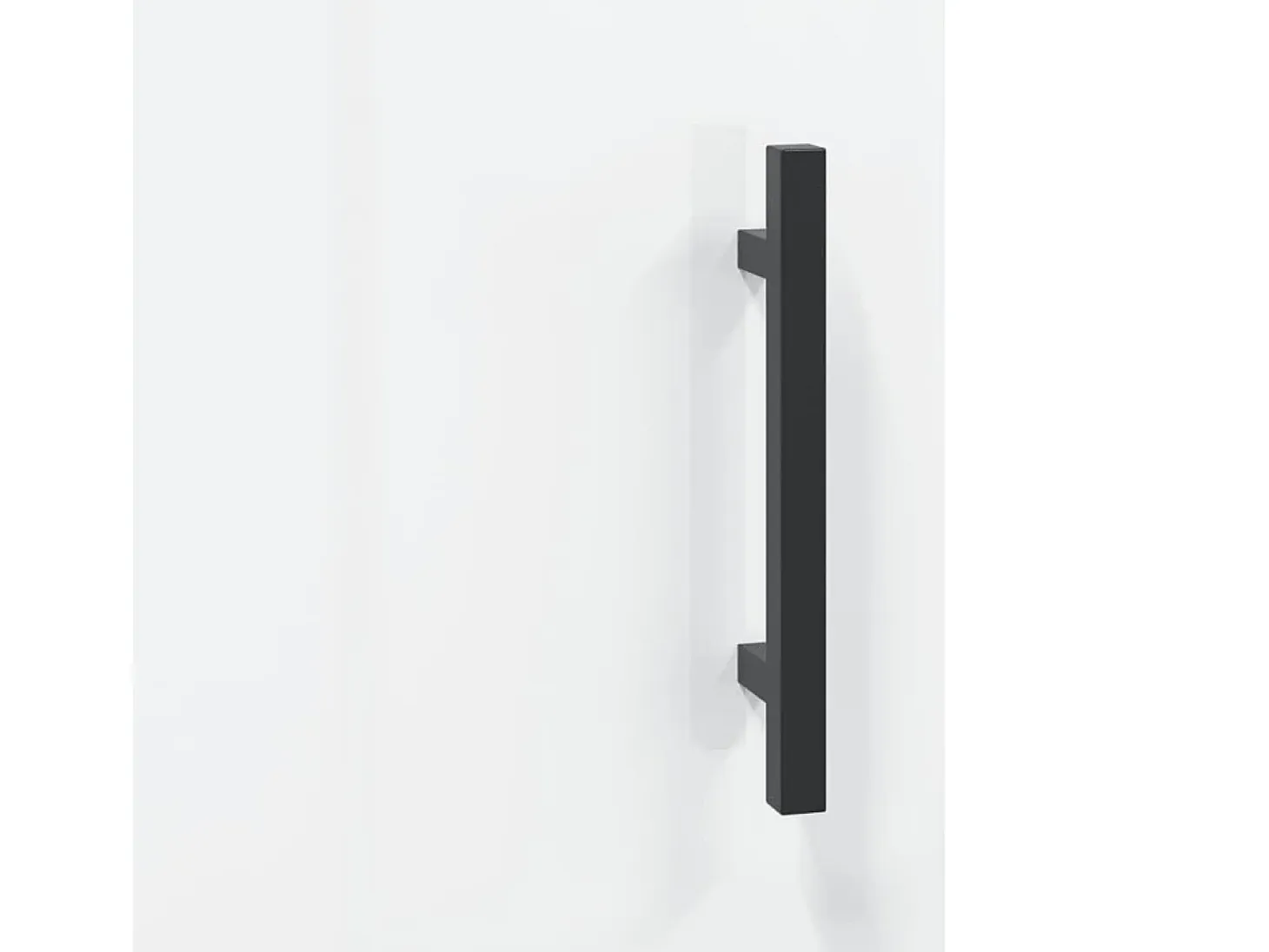 Aparador cómoda cómoda armario mueble organizador cocina salón brillante 34,5 x 34 x 90 cm madera contrachapada blanco 02_0030612