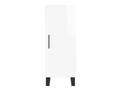 Aparador cómoda cómoda armario mueble organizador cocina salón brillante 34,5 x 34 x 90 cm madera contrachapada blanco 02_0030612