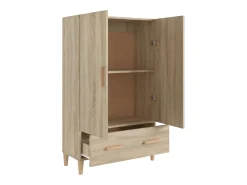 Aparador cómoda cómoda armario mueble organizador cocina salón salón alto Sonoma 70 x 31 x 115 cm madera contrachapada marrón 02_0034200