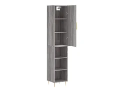 Aparador cómoda cómoda armario mueble organizador cocina salón salón alto Sonoma 34,5 x 34 x 180 cm madera contrachapada gris 02_0035301