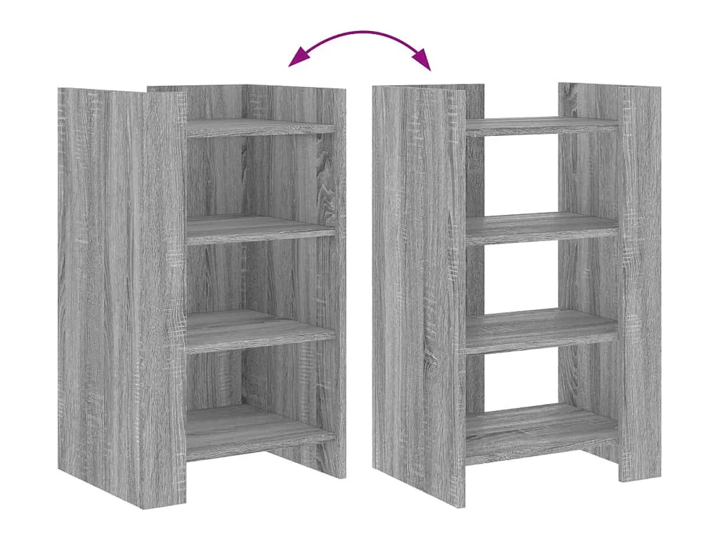 Aparador cómoda cómoda armario mueble organizador cocina salón salón Sonoma 45 x 35 x 75 cm madera contrachapada gris 02_0036365