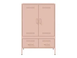 Aparador cómoda cómoda armario mueble organizador cocina salón salón alto 68 x 39 x 101,5 cm acero rosa 02_0035163