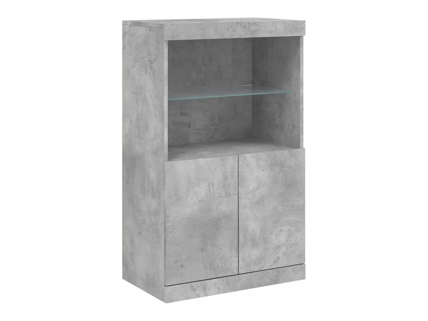 Aparador cómoda cómoda armario mueble organizador cocina salón salón con luces LED 181,5 x 37 x 100 cm gris 02_0029985