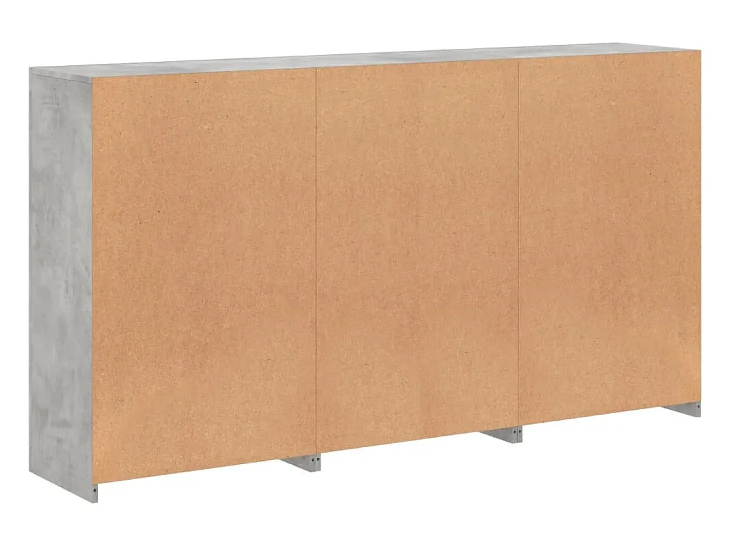 Aparador cómoda cómoda armario mueble organizador cocina salón salón con luces LED 181,5 x 37 x 100 cm gris 02_0029985