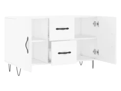 Aparador cómoda cómoda armario mueble organizador cocina salón salón 100 x 36 x 60 cm madera contrachapada blanco 02_0030166